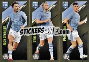 Sticker Jack Grealish / Erling Haaland / Phil Foden - FIFA 365 2024
 n. 97 - Panini