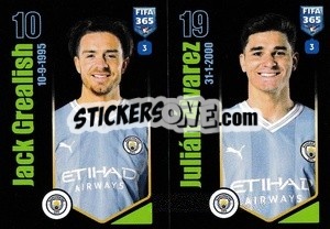 Sticker Jake Grealish / Julián Álvarez - FIFA 365 2024
 n. 98 - Panini
