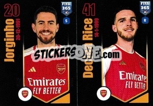 Sticker Jorginho / Declan Rice - FIFA 365 2024
 n. 62 - Panini
