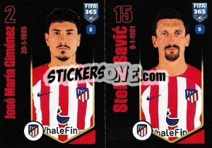 Sticker José María Giménez / Stefan Savić - FIFA 365 2024
 - Panini