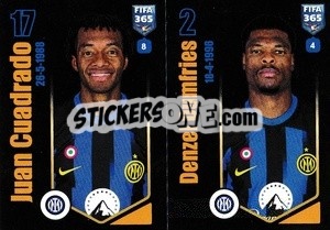 Sticker Juan Cuadrado / Denzel Dumfries - FIFA 365 2024
 - Panini