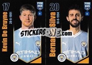 Figurina Kevin De Bruyne / Bernardo Silva - FIFA 365 2024
 - Panini