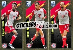 Sticker Kingsley Coman / Jamal Musiala / Leroy Sané - FIFA 365 2024
 - Panini