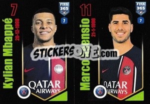 Sticker Kylian Mbappé / Marcos Asensio - FIFA 365 2024
 - Panini