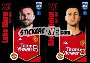 Figurina Luke Shaw / Diogo Dalot - FIFA 365 2024
 - Panini