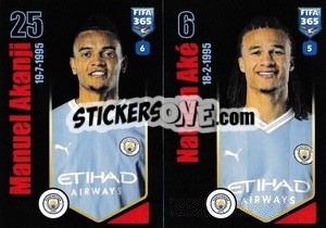 Sticker Manuel Akanji / Nathan Aké - FIFA 365 2024
 n. 88 - Panini