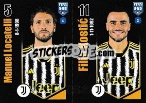 Sticker Manuel Locatelli / Filip Kostić - FIFA 365 2024
 - Panini