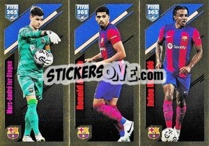 Sticker Marc-André ter Stegen / Ronald Araújo / Jules Koundé - FIFA 365 2024
 - Panini