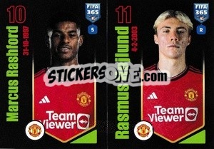 Sticker Marcus Rashford / Rasmus Højlund - FIFA 365 2024
 n. 115 - Panini