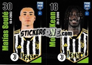 Sticker Matías Soulé / Moise Kean - FIFA 365 2024
 - Panini