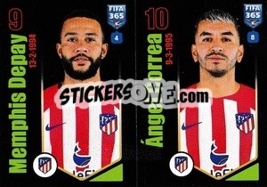 Figurina Memphis Depay / Ángel Correa - FIFA 365 2024
 - Panini