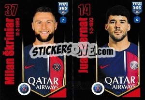 Sticker Milan Škriniar / Juan Bernat - FIFA 365 2024
 n. 218 - Panini