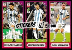 Sticker Nicolás Otamendi / Cristian Romero / Alexis Mac Allister - FIFA 365 2024
 n. 418 - Panini