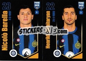 Sticker Nicolò Barella / Henrikh Mkhitaryan - FIFA 365 2024
 - Panini