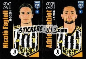 Sticker Nicolò Fagioli / Adrien Rabiot - FIFA 365 2024
 - Panini