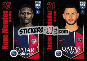 Sticker Nuno Mendes / Lucas Hernandez - FIFA 365 2024
 n. 216 - Panini