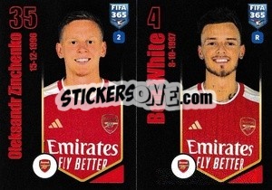 Sticker Oleksandr Zinchenko / Ben White - FIFA 365 2024
 n. 58 - Panini