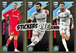 Sticker Pau López / Samuel Gigot / Jonathan Clauss - FIFA 365 2024
 n. 199 - Panini