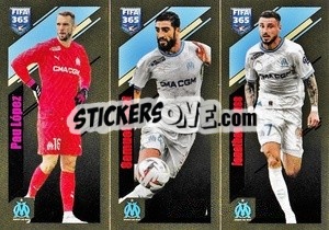 Sticker Pau López / Samuel Gigot / Jonathan Clauss - FIFA 365 2024
 - Panini