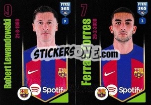 Sticker Robert Lewandowski / Ferran Torres - FIFA 365 2024
 - Panini
