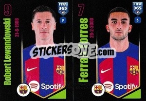 Sticker Robert Lewandowski / Ferran Torres - FIFA 365 2024
 n. 163 - Panini