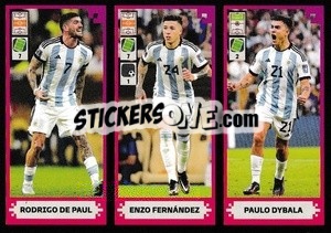 Sticker Rodrigo De Paul / Enzo Fernández / Paulo Dybala - FIFA 365 2024
 n. 419 - Panini