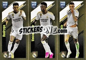 Sticker Rodrygo / Vinícius Júnior / Joselu - FIFA 365 2024
 n. 177 - Panini