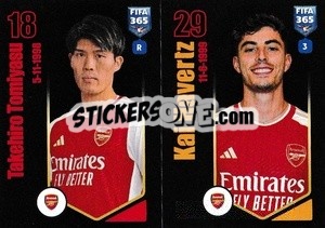 Sticker Takehiro Tomiyasu / Kai Havertz - FIFA 365 2024
 n. 60 - Panini