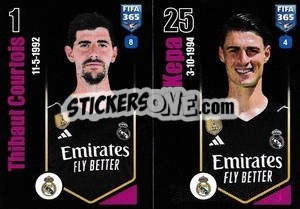 Sticker Thibaut Courtois / Kepa Arrizabalaga - FIFA 365 2024
 - Panini