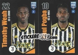 Sticker Timothy Weah / Paul Pogba - FIFA 365 2024
 - Panini