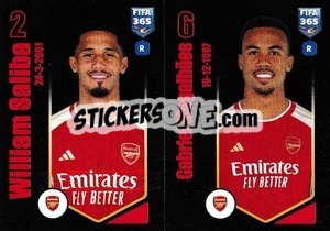 Sticker William Saliba / Gabriel Magalhães - FIFA 365 2024
 - Panini