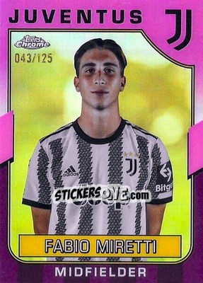 Sticker Fabio Miretti - Juventus Chrome 2022-2023
 n. 10pi - Topps