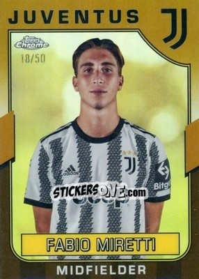 Sticker Fabio Miretti - Juventus Chrome 2022-2023
 n. 10g - Topps