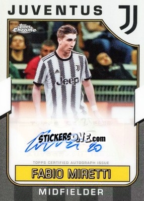 Sticker Fabio Miretti - Juventus Chrome 2022-2023
 n. FT-FM - Topps