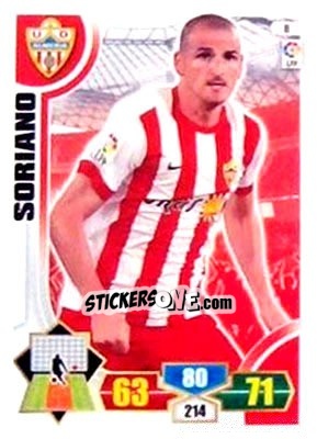 Cromo Soriano - Liga BBVA 2013-2014. Adrenalyn XL - Panini