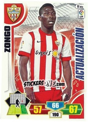 Sticker Zongo - Liga BBVA 2013-2014. Adrenalyn XL n. 11bis - Panini