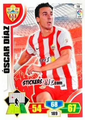 Sticker Oscar Diaz - Liga BBVA 2013-2014. Adrenalyn XL n. 18 - Panini