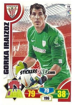 Sticker Gorka Iraizoz - Liga BBVA 2013-2014. Adrenalyn XL n. 19 - Panini