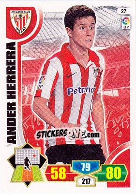 Sticker Ander Herrera - Liga BBVA 2013-2014. Adrenalyn XL n. 27 - Panini