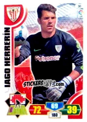 Sticker Iago Herrerin - Liga BBVA 2013-2014. Adrenalyn XL n. 30 - Panini