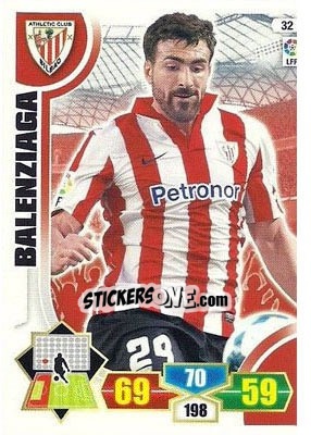 Cromo Balenziaga - Liga BBVA 2013-2014. Adrenalyn XL n. 32 - Panini