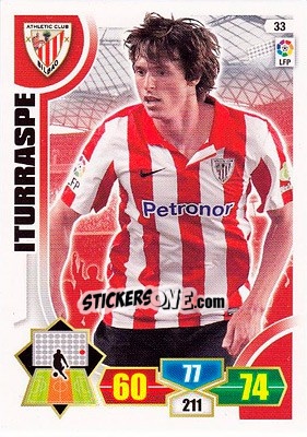 Sticker Iturraspe - Liga BBVA 2013-2014. Adrenalyn XL n. 33 - Panini