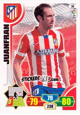 Sticker Juanfran - Liga BBVA 2013-2014. Adrenalyn XL n. 38 - Panini
