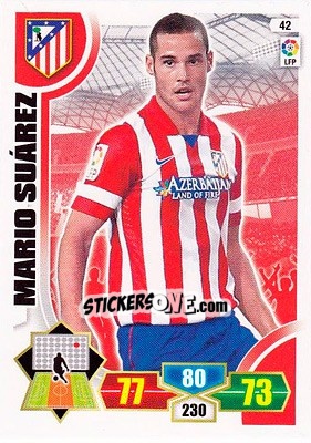 Sticker Mario Suárez - Liga BBVA 2013-2014. Adrenalyn XL n. 42 - Panini