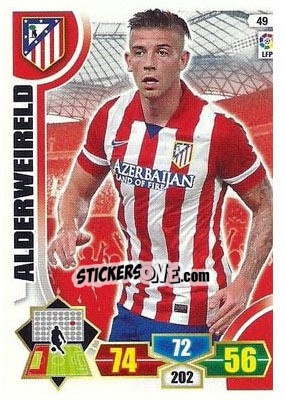 Sticker Alderweireld - Liga BBVA 2013-2014. Adrenalyn XL n. 49 - Panini