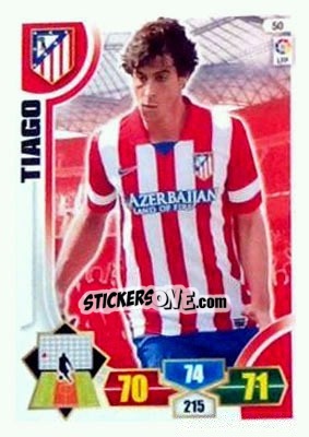 Sticker Tiago Mendes - Liga BBVA 2013-2014. Adrenalyn XL n. 50 - Panini