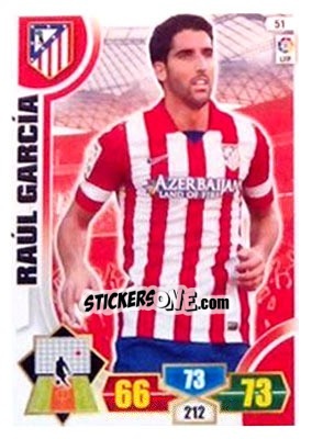 Sticker Raúl García - Liga BBVA 2013-2014. Adrenalyn XL n. 51 - Panini