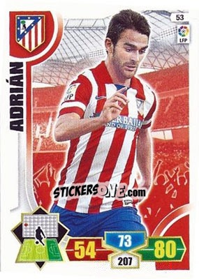 Sticker Adrián Lopez - Liga BBVA 2013-2014. Adrenalyn XL n. 53 - Panini