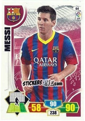 Sticker Messi - Liga BBVA 2013-2014. Adrenalyn XL n. 64 - Panini