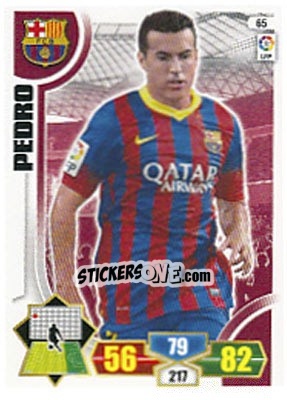 Sticker Pedro Rodríguez - Liga BBVA 2013-2014. Adrenalyn XL n. 65 - Panini
